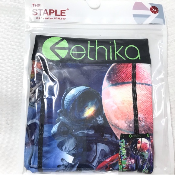 Ethika Mens Underwear Astronaut Space Basketball Boxer Briefs - Picture 6 of 10